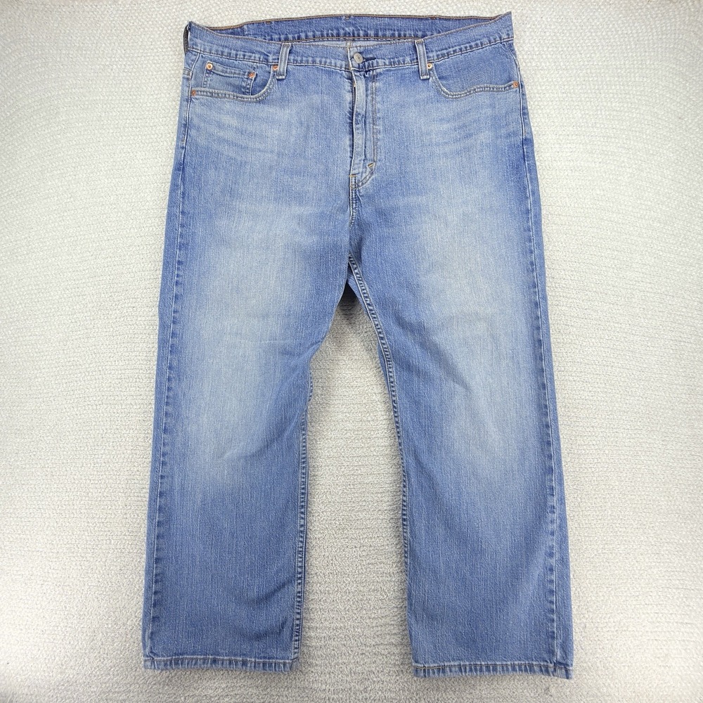 Levis 569 Jeans Mens 40x30 (40x28) Loose Straight Light Wash Stretch Denim
